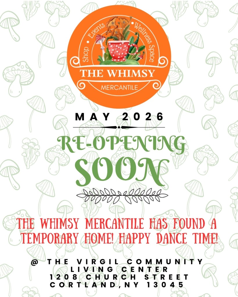 the Whimsy Mercantile is reopening in May 2026